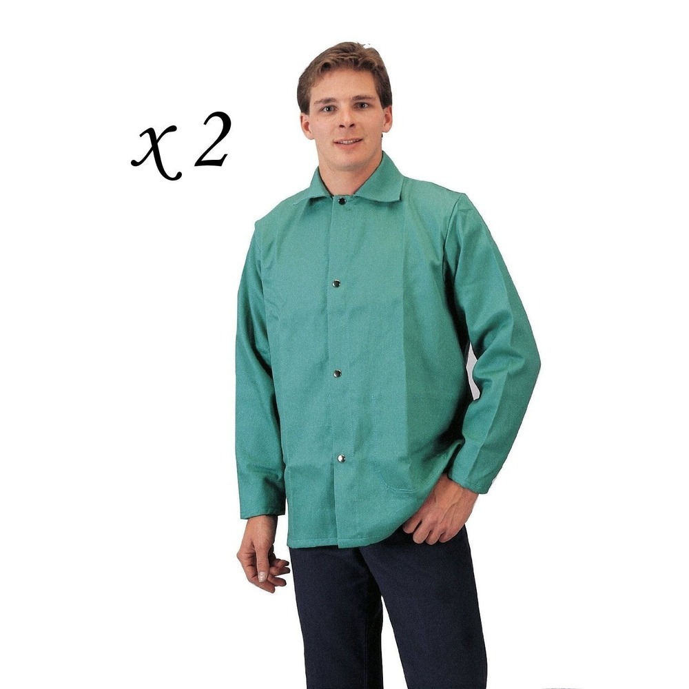 2 Radnor 30" Westex 9oz‎ Proban FR7A Flame Retardant Welding Jackets XL 64054963